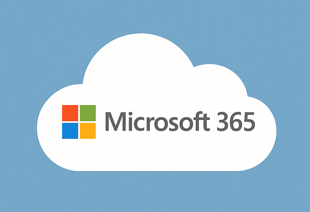 Microsoft 365 Migration a cloud with a M365 logo