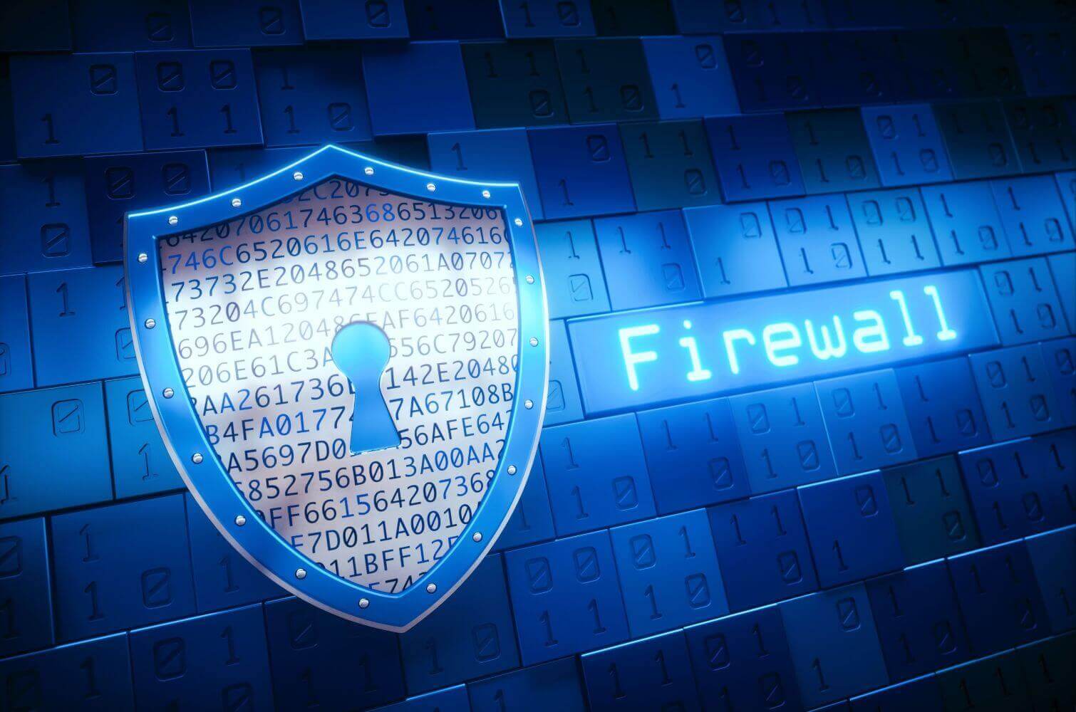 Business-Network-Firewall-Security Blue Firewall Security Shield