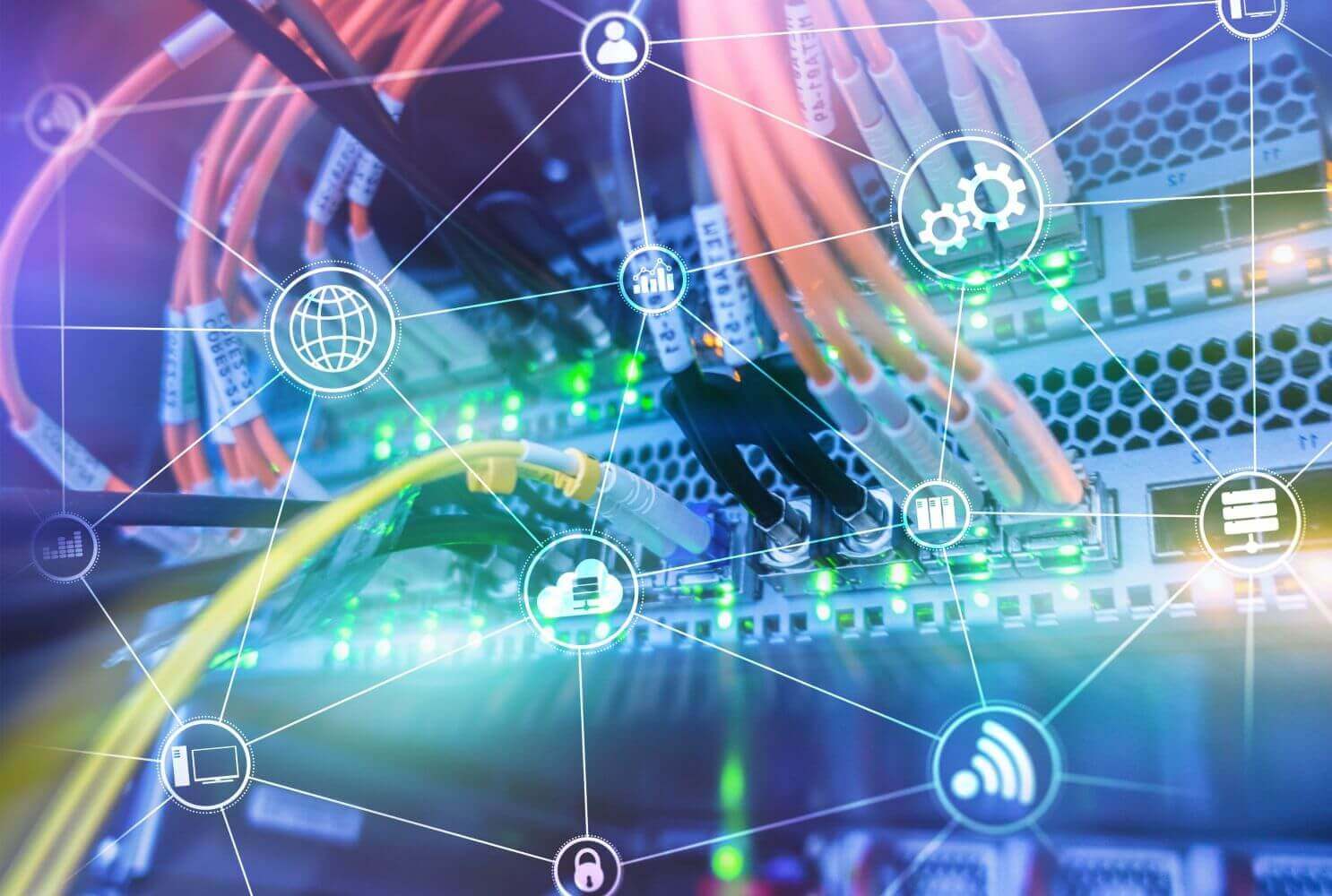 IT-Infrastructure IT Infrastructure with cables and network switches