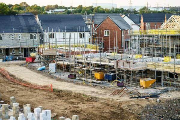 A construction project of several houses